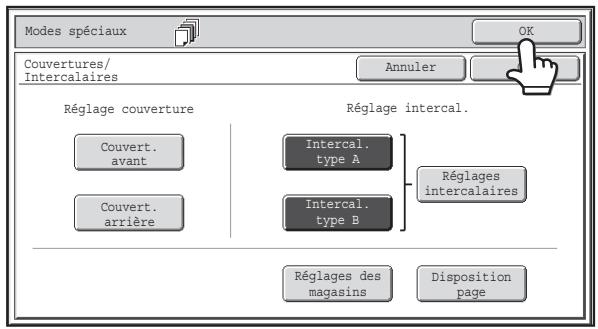 SHARP MX 2614 - Modification des réglages d'un intercalaire de type a/b. - 1