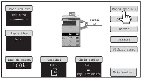 SHARP MX 2614 - Menu des modes spéciaux (1ER écran) - 1