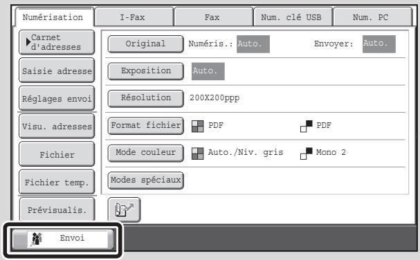 SHARP MX 2614 - Exemple: appui sur l'onglet du mode numérisation - 3