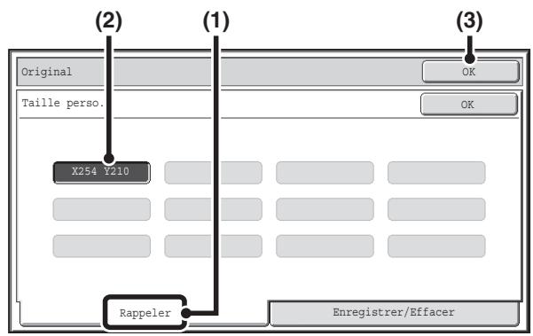 SHARP MX 2614 - Rappel d'un format d'original enregistré - 2