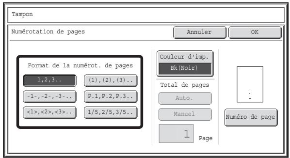 SHARP MX 2614 - Appuyez sur la touche [numérotation de pages] dans l'écran de sélection du tampon. - 1