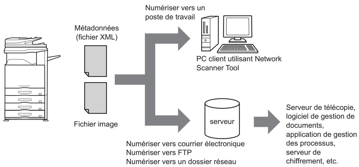 SHARP MX 2614 - Transmission des metadonnees (entrée données) - 1