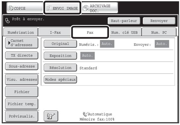 SHARP MX 2614 - Ecran initial du mode telecopie - 1