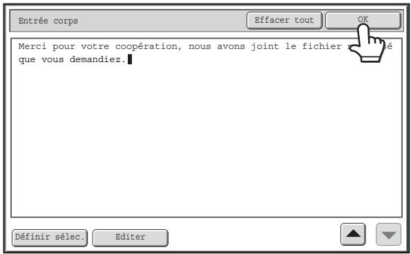 SHARP MX 2614 - Pour modifier le contenu du message, appuyez sur la touche [corps de texte]. - 1
