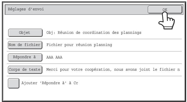 SHARP MX 2614 - Entrez le contenu du message puis appuyez sur la touche [OK]. - 2