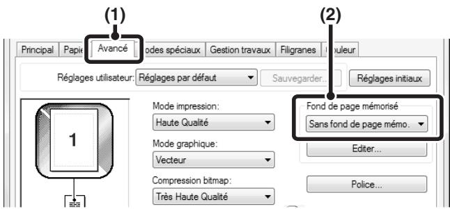 SHARP MX 2614 - Impression en utilisant un fichier fond de page - 1