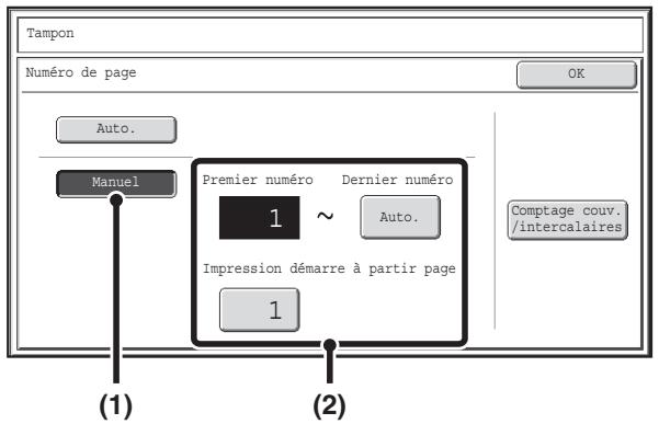 SHARP MX 2614 - Pour configurer des réglages de numéro de page, appuyez sur la touche [numero de page]. - 1