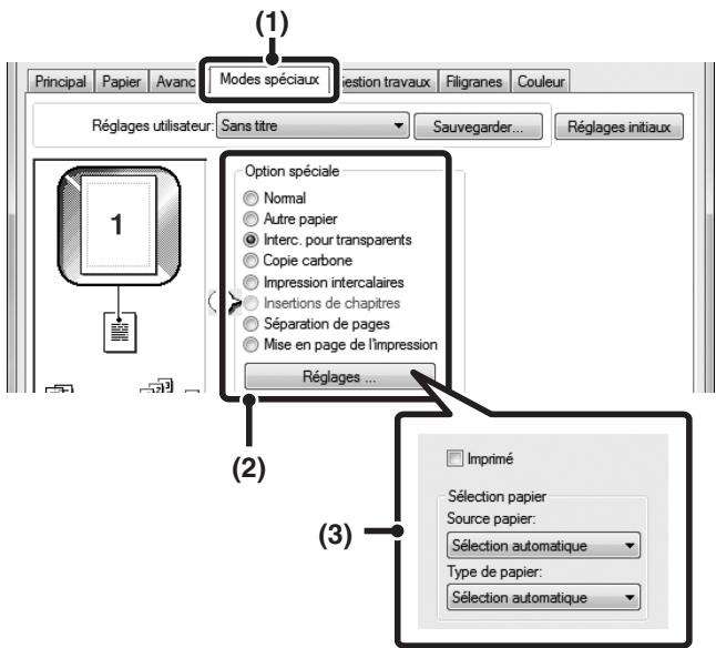 SHARP MX 2614 - Insertion d'intercalaires LORS de l'impression de transpartents (interc. pour transparents) - 1