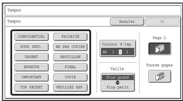 SHARP MX 2614 - Appuyez sur la touche [tampon] dans l'écran de sélection du tampon. - 1