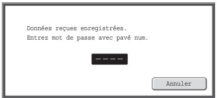 SHARP MX 2614 - IMPRESSION D'UNE TELECOPIE PROTEGEE PAR MOT DE PASSE (Réglage de mise en attente pour l'impression des données reçues) - 1
