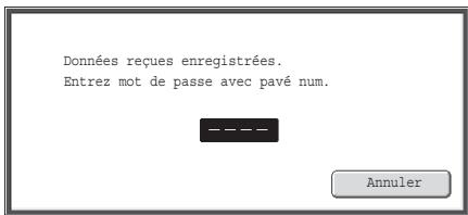 SHARP MX 2614 - IMPRESSION D'UNE TELECOPIE PROTEGEE PAR MOT DE PASSE (Réglage de mise en attente pour l'impression des données reçues) - 1