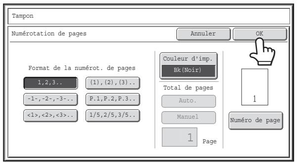 SHARP MX 2614 - Sélectionnez les réglages de la fonction numéro de page. - 6