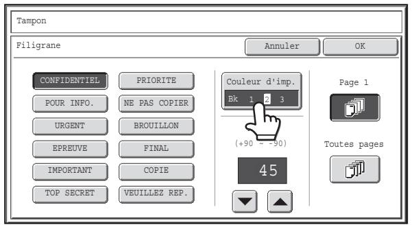 SHARP MX 2614 - Appuyez sur la touche [filigrane] dans l'écran de sélection du tampon. - 2