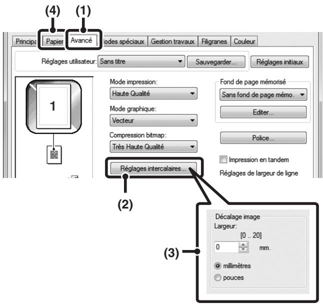 SHARP MX 2614 - Réglages intercalaires (PCL6, PS uniquement) - 1