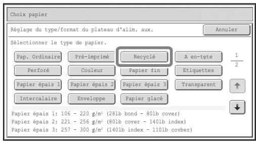 SHARP MX 2614 - Sélectionnez le plateau d'alimentation auxiliaire. - 1