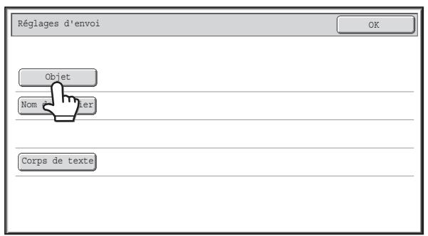 SHARP MX 2614 - Modification de l'objet, du nom du fichier et du TEXTE dumessage - 2