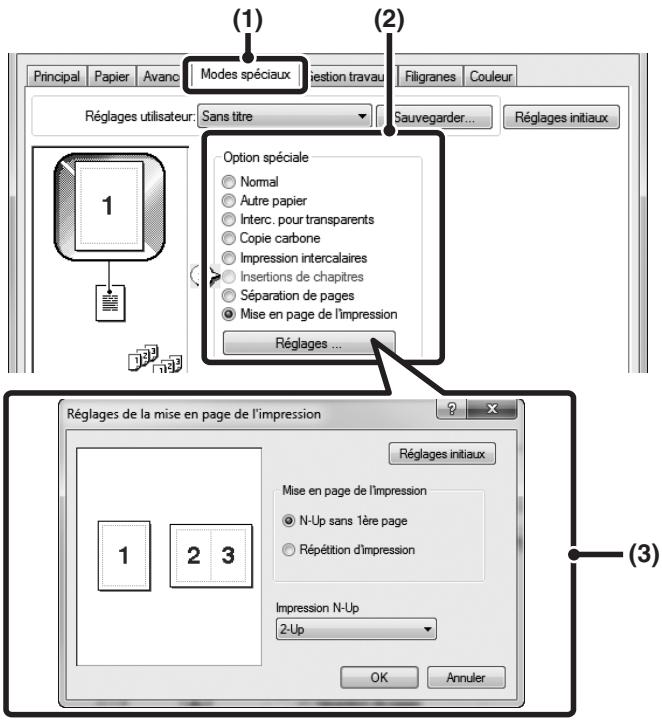 SHARP MX 2614 - Impression normale uniquement sur la première page (PCL6 seulement) - 1