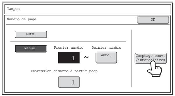 SHARP MX 2614 - Sélectionnez les réglages de la fonction numéro de page. - 2