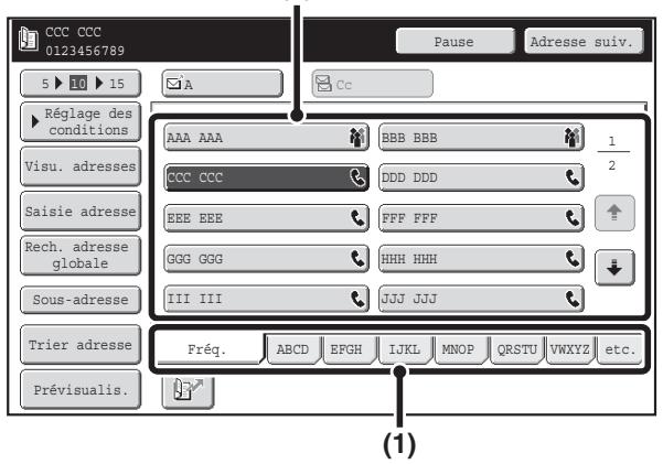 SHARP MX 2314 - RAPPEL D'UNE DESTINATION ENREGISTRÉE - 2