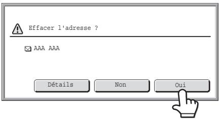 SHARP MX 2314 - Verification et effacement des destinations selectionnes - 5