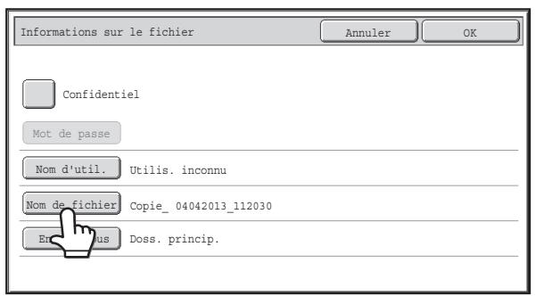 SHARP MX 2314 - Attribution d'un nom de fichier - 1