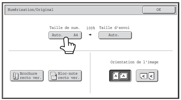 SHARP MX 2314 - Indication du format de numérisation de l'original (par le format du papier) - 1