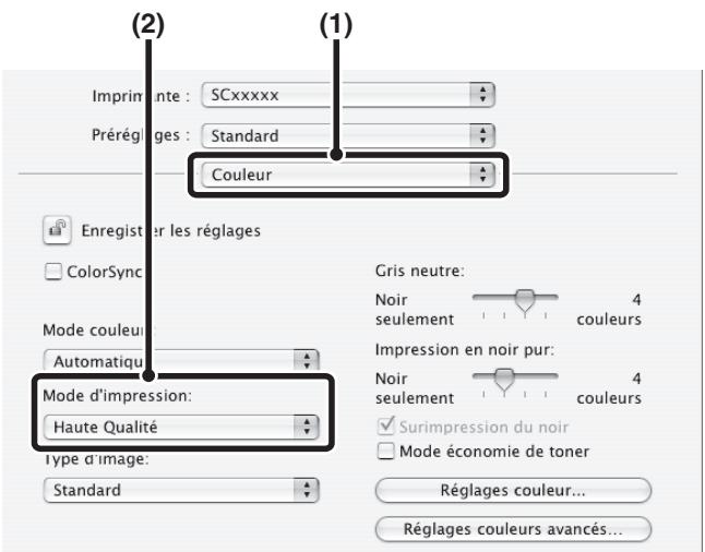 SHARP MX 2314 - Selection d'un reglage de mode d'impression - 2