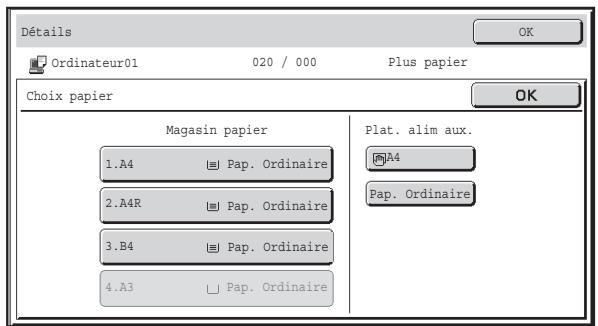 SHARP MX 2314 - Changer le FORMAT PAPIER et imprimer lorsque la machine MANQUE de PAPIER - 3