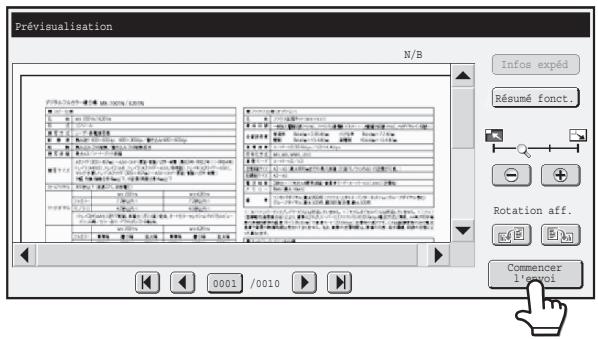 SHARP MX 2314 - Sélectionnez les paramètres de transmission et appuyez sur la touche [NOIR et BLANC] - 2