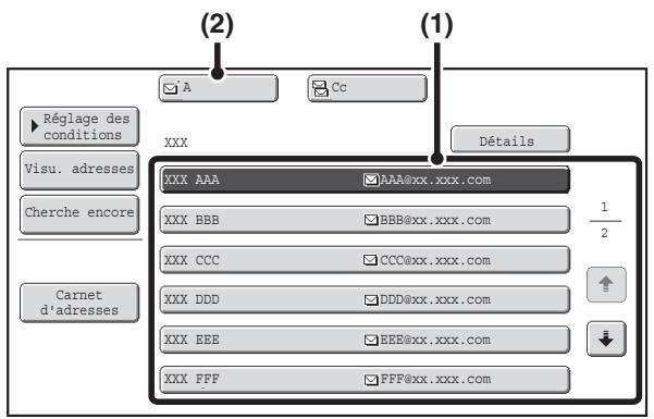 SHARP MX 2314 - Procédure de recherche - 1