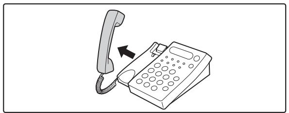 SHARP MX 2314 - Reception d'une telecopie apres la PRESE d'un APPEL sur le POSTE telephonique supplementaire (réception à distance) - 1