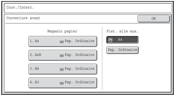 SHARP MX 2314 - Sélectionnez les réglages de couverture. - 1