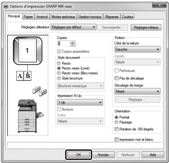 SHARP MX 2314 - Cliquez sur le bouton [préférences] dans l'onglet [général]. - 1