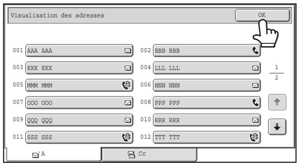 SHARP MX 2314 - Appuyez sur la touche [visu. adresses]. - 1