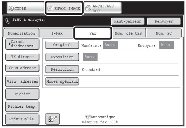 SHARP MX 2314 - Ecran initial du mode telecopie - 1