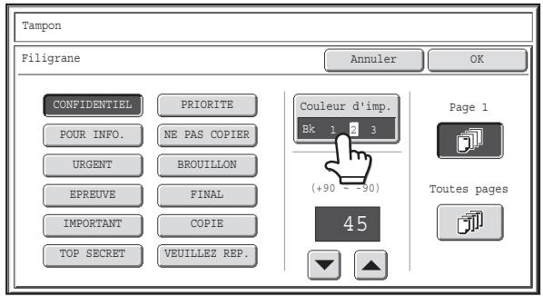 SHARP MX 2314 - Appuyez sur la touche [filigrane] dans l'écran de sélection du tampon. - 2