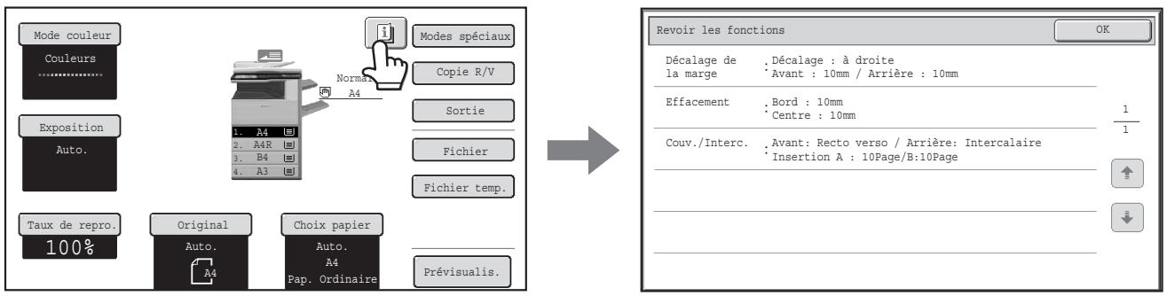 SHARP MX 2314 - Vérification des modes spéciaux sélectionnés - 1