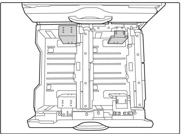 SHARP MX 2314 - Bloquez le guide papier en appuyant dessus. - 1