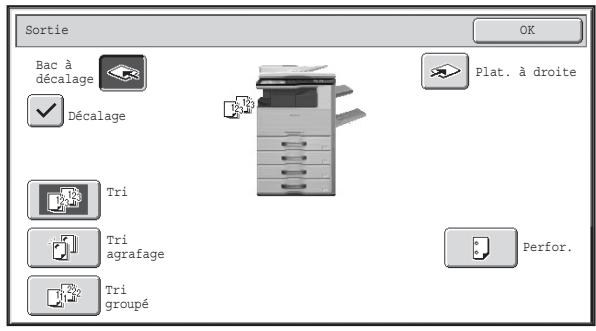 SHARP MX 2314 - Réglages de la sortie papier - 1