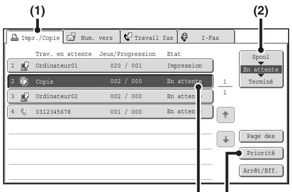 SHARP MX 2314 - ATTRIBUTION D'UNE PRIORITE A UN TRAVAIL DE LA FILE D'ATTENTE - 2