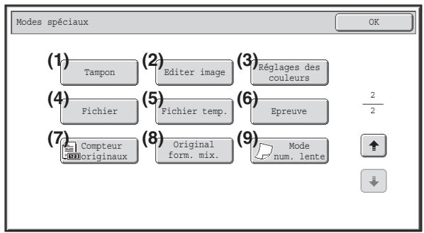 SHARP MX 2314 - Menu des modes spéciaux (2ÈME écran) - 1