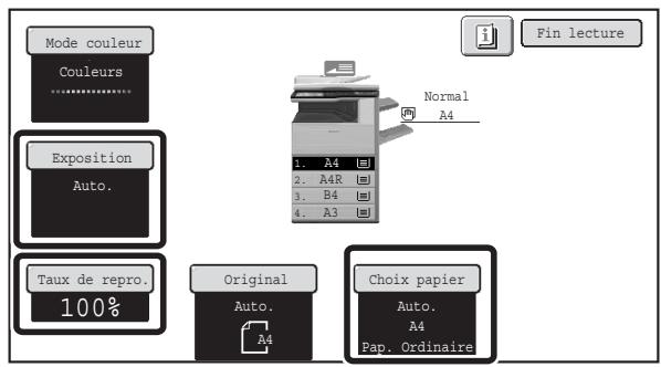 SHARP MX 2314 - Modification des réglages de copie pour chaque jeu d'originaux - 2