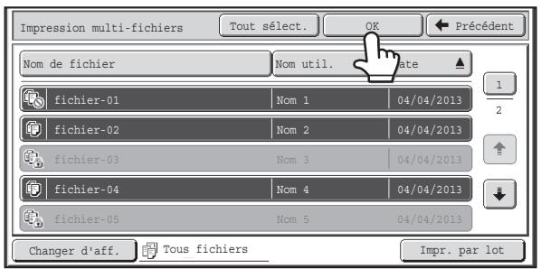 SHARP MX 2314 - Sélectionnez les touches des fichiers que vous souhaitez imprimer. - 2