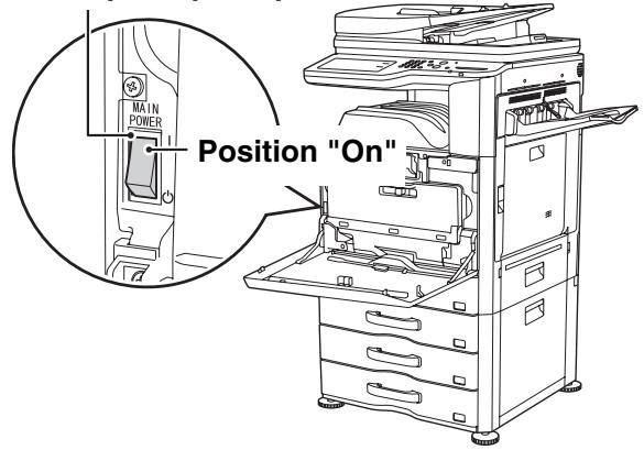 SHARP MX 2314 - VÉRIFIEZ QUE L'INTERRUPTEUR PRINCIPAL EST SUR LA POSITION MARCHE - 3
