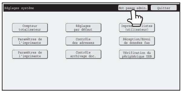 SHARP MX 2314 - Lorsque l'option authenticateur utilisateur n'est pas activée - 1