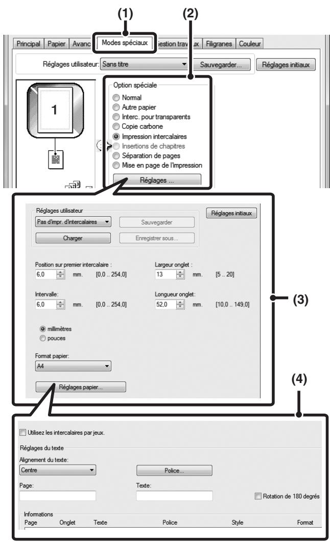 SHARP MX 2314 - Impression intercalaires (PCL6 uniquement) - 1