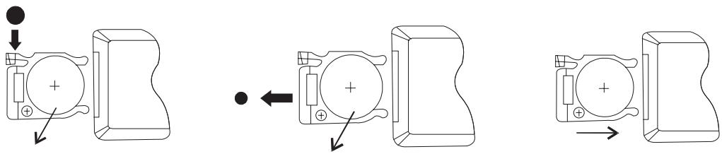 LISTO 7DVD-739 - Insertion des piles dans la télécommande - 1