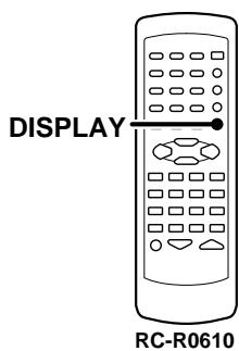 KENWOOD KRF-V4550D - Using the DISPLAY key - 1