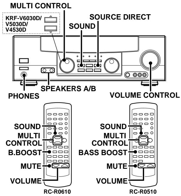 KENWOOD KRF-V5030D - Adjusting the sound - 1
