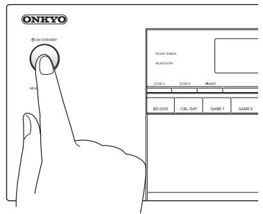 ONKYO TX-NR656 - Mise sous tension - 1